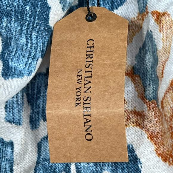 Christian Siriano Women’s Linen Blend Ikat Print Cropped Halter Top Small NWT - Picture 10 of 10